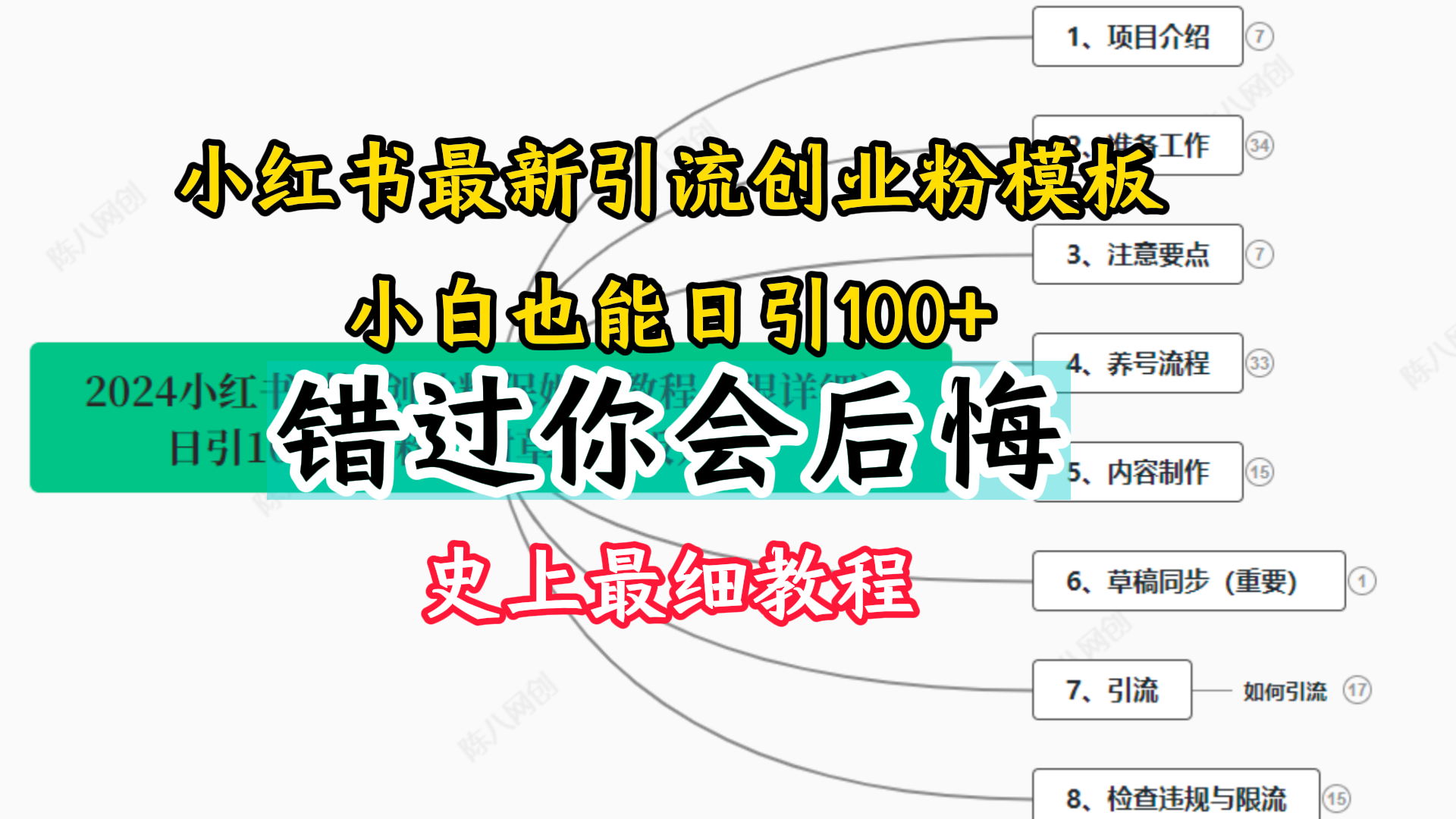 小红书引流创业粉史上最细教程，手把手教你引流-知行创业