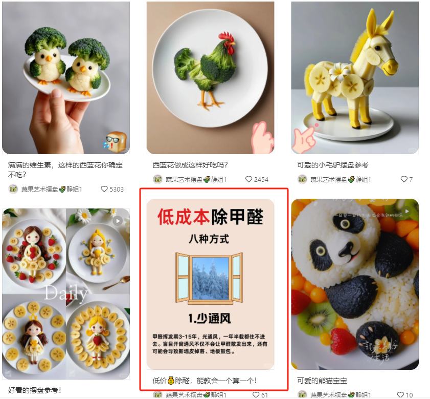 小红书新玩法，用AI做蔬菜拼盘，简单但很受欢迎—领飞-知行创业